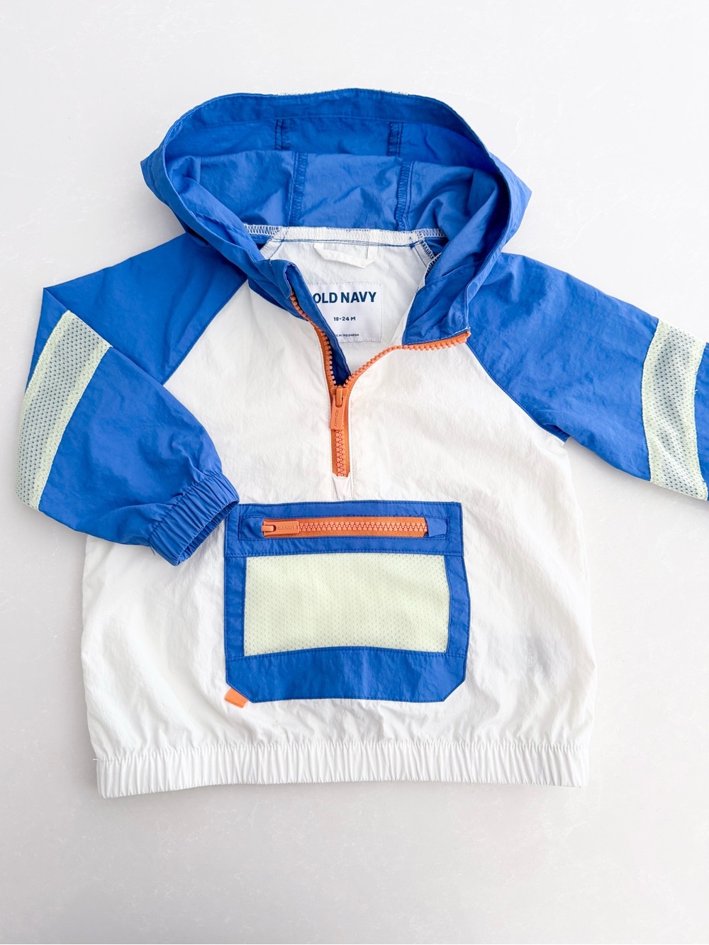 Old Navy Hooded Colorblock Windbreaker Jacket | Size 18-24M